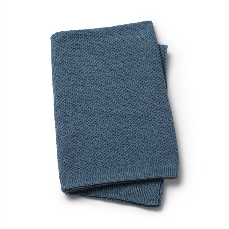 Elodie Details Moss-Knitted Blanket - Tender Blue
